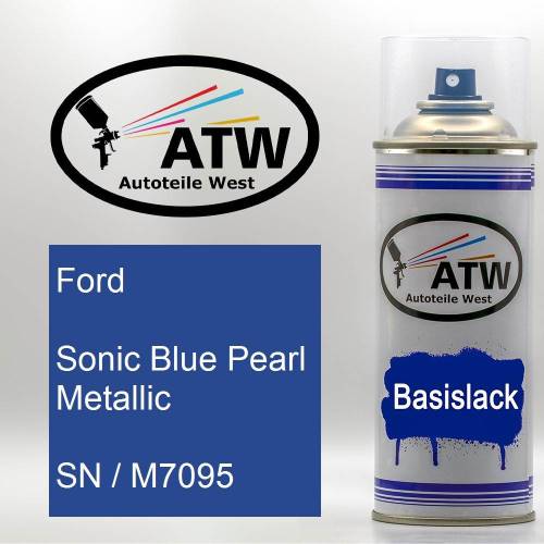 Ford, Sonic Blue Pearl Metallic, SN / M7095: 400ml Sprühdose, von ATW Autoteile West.